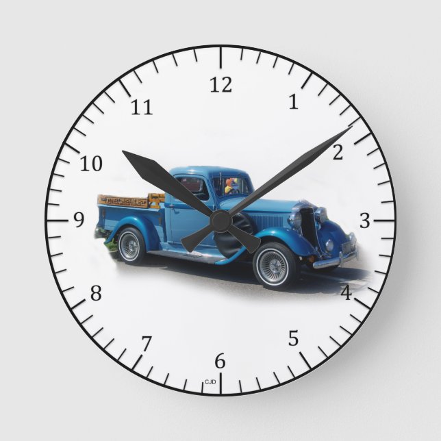 Reloj de pared de camiones azules de 1935 (Anverso)