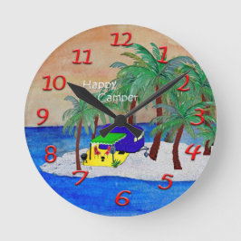 Reloj de pared de campamento retro