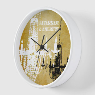 Reloj de pared de candelabro personalizado