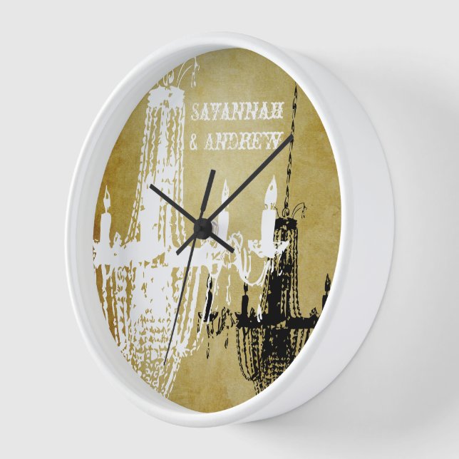 Reloj de pared de candelabro personalizado (Ángulo)
