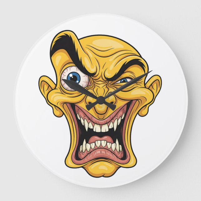 Reloj de pared de cara de Personalizado furioso au (Anverso)
