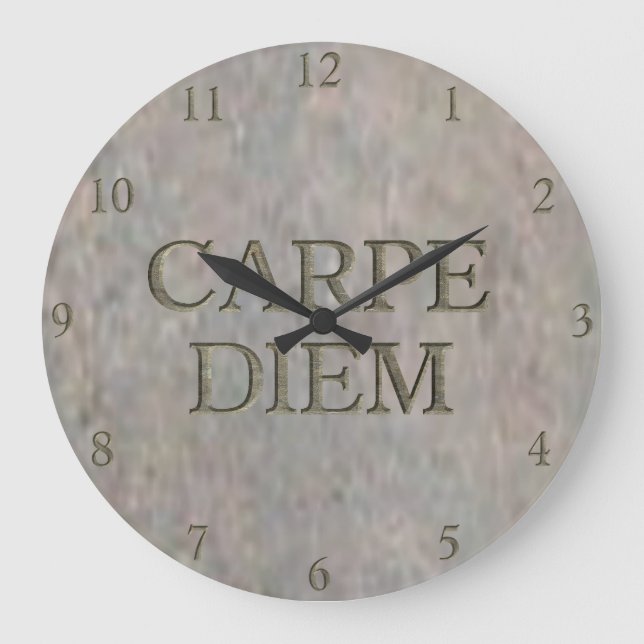 Reloj de pared de Carpe Diem Stone (Anverso)