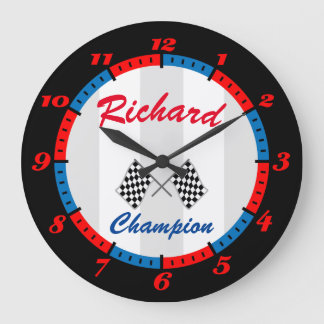 Reloj de pared de Carreras de campeón