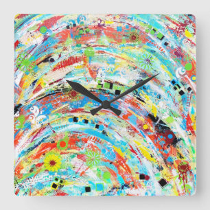 Reloj de pared de carrusel