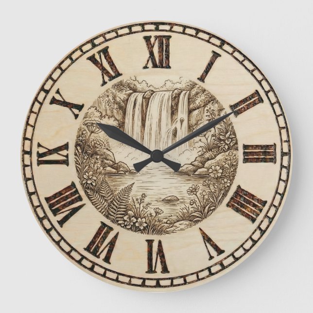 Reloj de pared de cascada (Anverso)