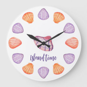Reloj de pared de casetas de color agua