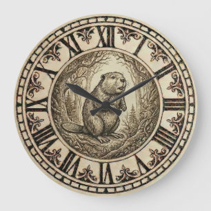 Reloj de pared de castor