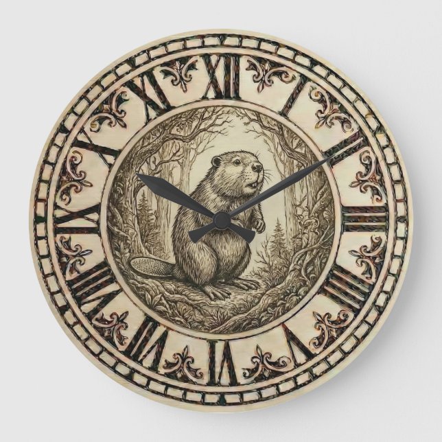 Reloj de pared de castor (Anverso)