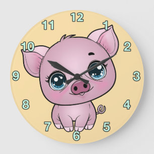 Reloj de pared de cerdito