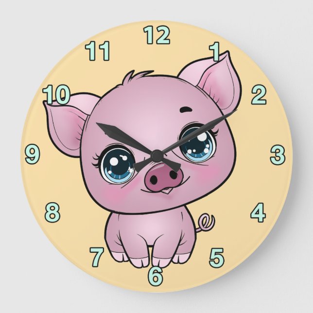 Reloj de pared de cerdito (Anverso)