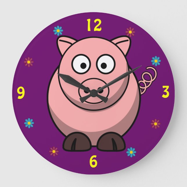 Reloj de pared de cerdo (Anverso)