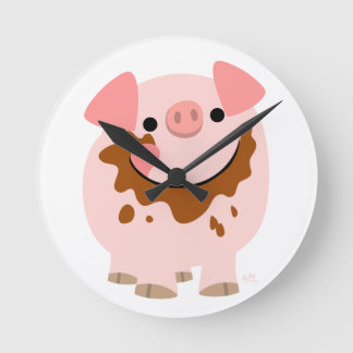 Reloj de pared de cerdo con Personalizado de choco