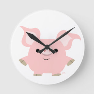 Reloj de pared de cerdo Personalizado corto