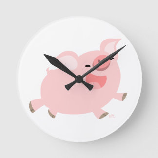 Reloj de pared de cerdo Personalizado lindo y aleg