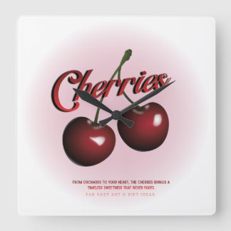 Reloj de pared de cerezas