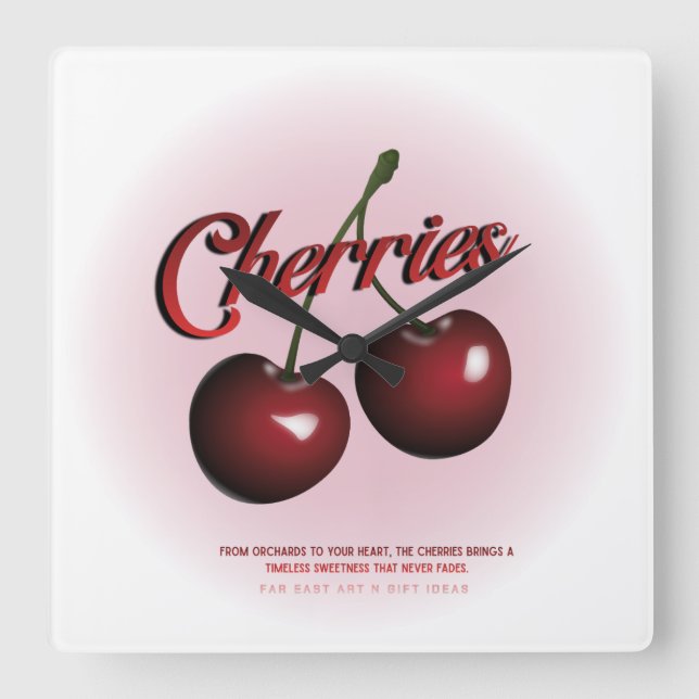 Reloj de pared de cerezas  (Anverso)