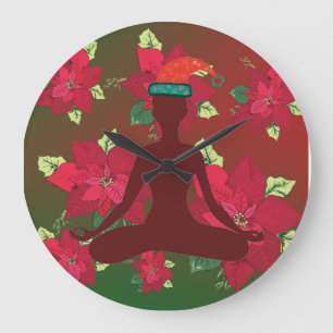 Reloj de pared de cerezos de cerezos de cristamos