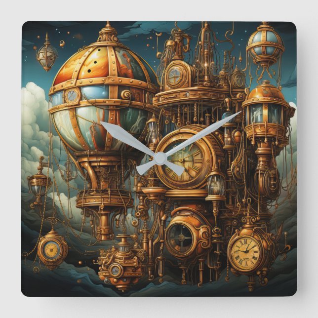 Reloj de pared de cerradura de vapor (Anverso)