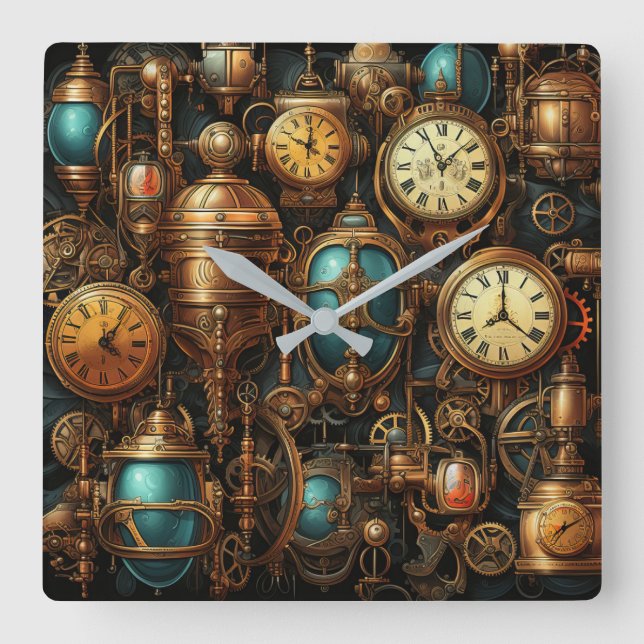 Reloj de pared de cerradura de vapor (Anverso)