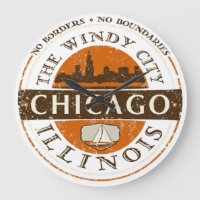Reloj de pared de Chicago Illinois