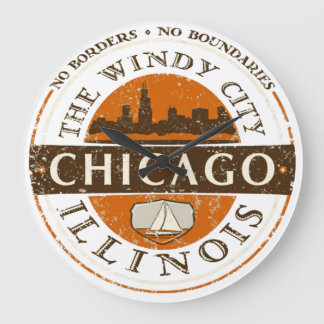 Reloj de pared de Chicago Illinois