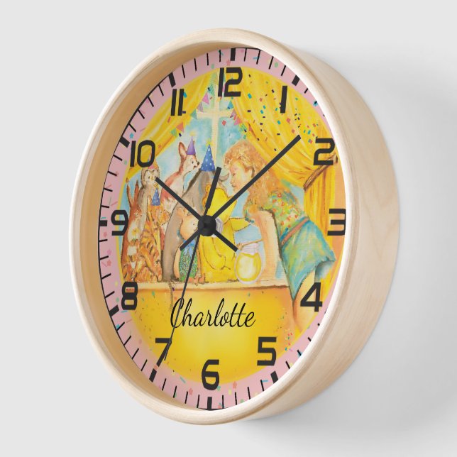 Reloj de pared de chicas - Winnie The Pooh (Ángulo)