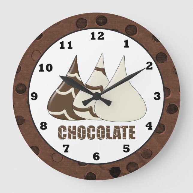 Reloj de pared de chocolate con gota dulce (Anverso)