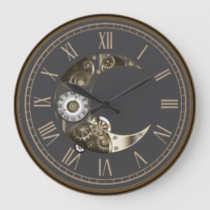 Reloj de pared de chocolate de carbón de los engra