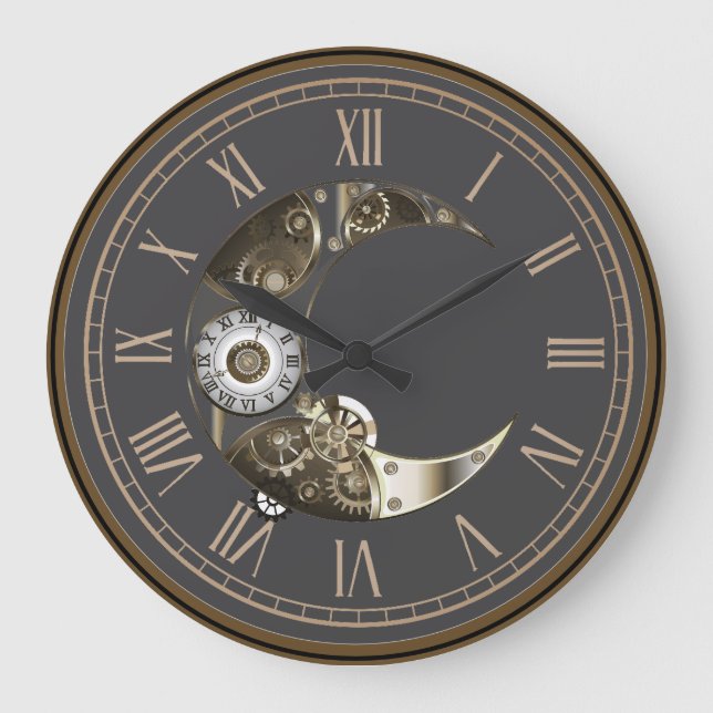 Reloj de pared de chocolate de carbón de los engra (Anverso)