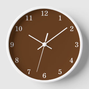 Reloj de pared de chocolate oscuro elegante