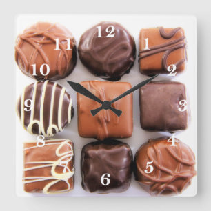 Reloj de pared de chocolate surtido