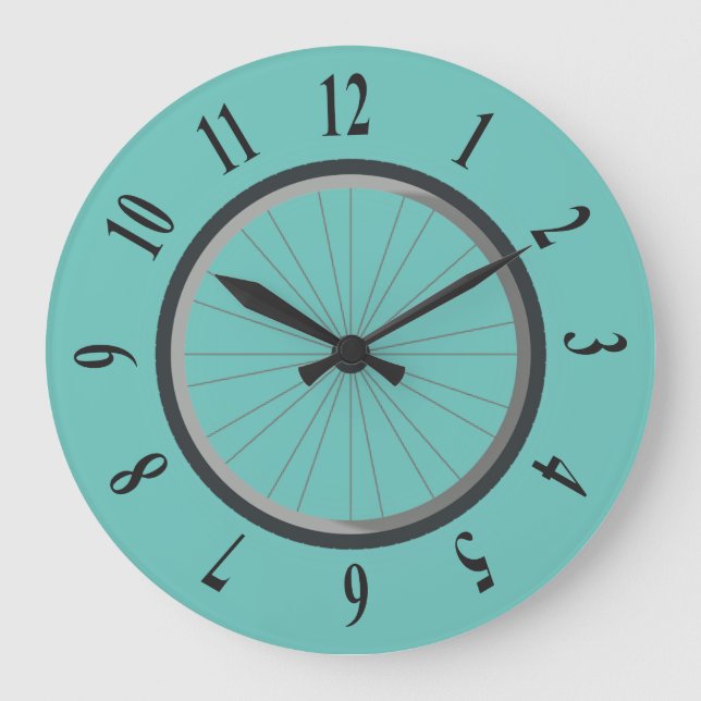 Reloj de pared de ciclismo de neumáticos para bici (Anverso)