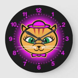 Reloj de pared de cinta púrpura para niños Kutey K