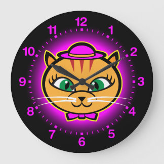 Reloj de pared de cinta púrpura para niños Kutey K