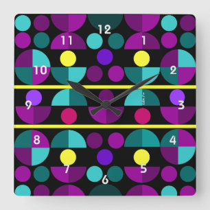 Reloj de pared de círculo semi