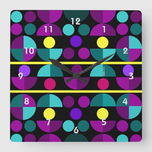 Reloj de pared de círculo semi (Anverso)