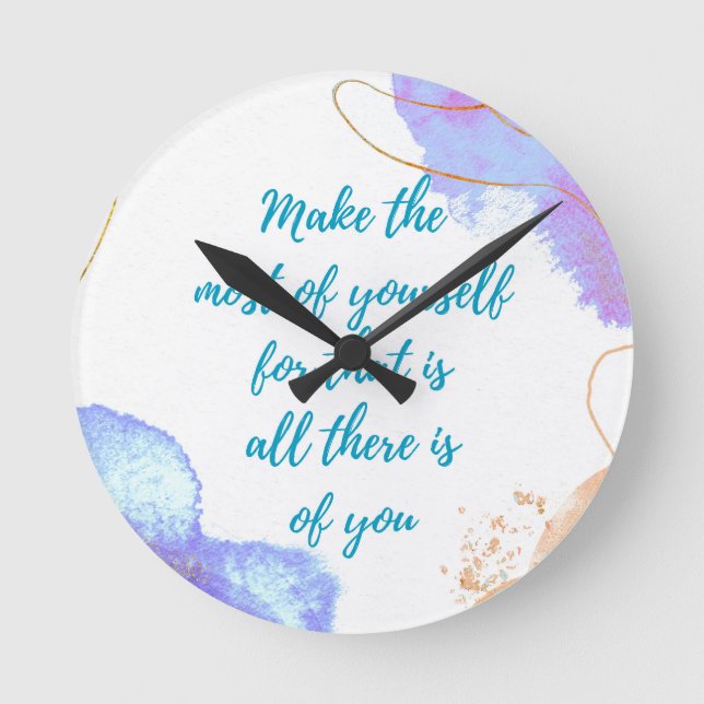 Reloj de pared de citas motivacional (Anverso)