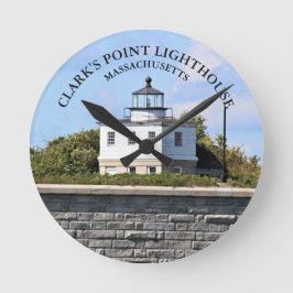 Reloj de pared de Clarks Point Lighthouse Massachu