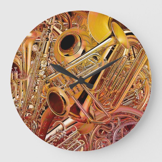 Reloj de pared de cobre amarillo (Anverso)