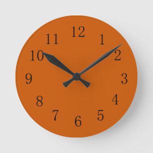 Reloj de pared de cocción de tono Naranja quemado