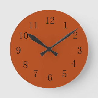 Reloj de pared de cocción de tono rojo rojizo