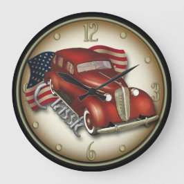 Reloj de pared de coches clásico americano