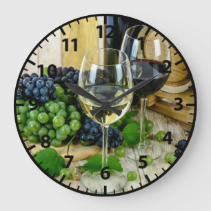 Reloj de pared de cocina acrílico de uvas toscanas