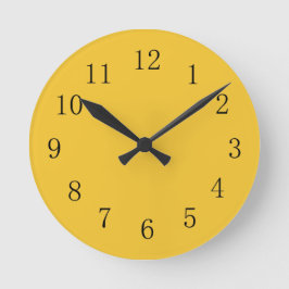 Reloj de pared de cocina amarillo azafrán