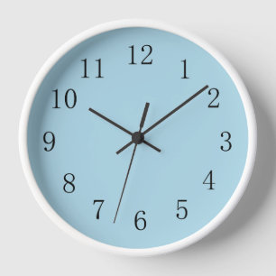 Reloj de pared de cocina azul claro