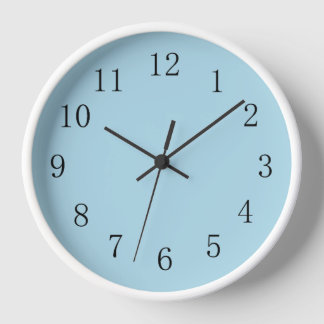 Reloj de pared de cocina azul claro