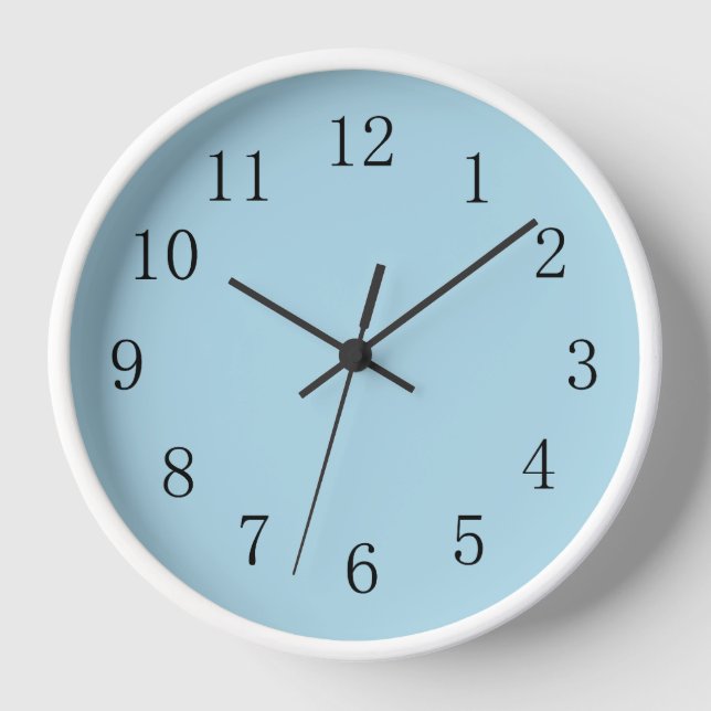 Reloj de pared de cocina azul claro (Anverso)