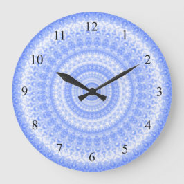 Reloj de pared de cocina azul y blanco