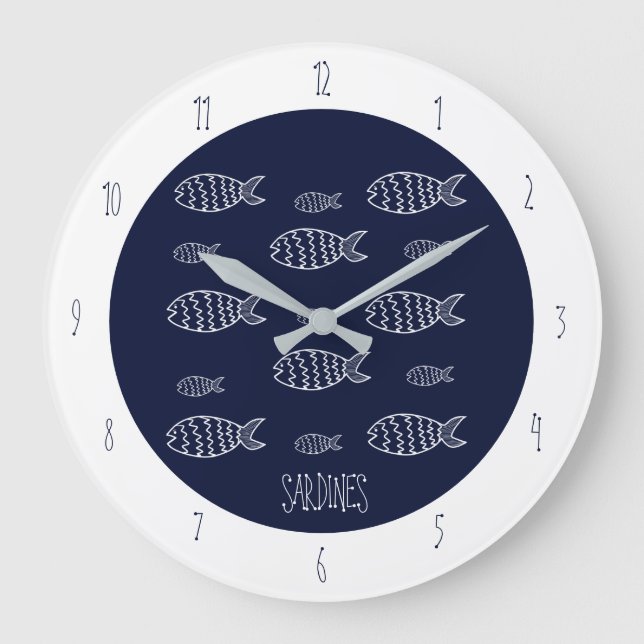 Reloj de pared de cocina con línea artística de sa (Anverso)