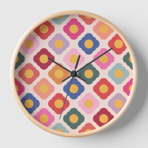 Reloj de pared de cocina de arte popular